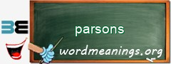 WordMeaning blackboard for parsons